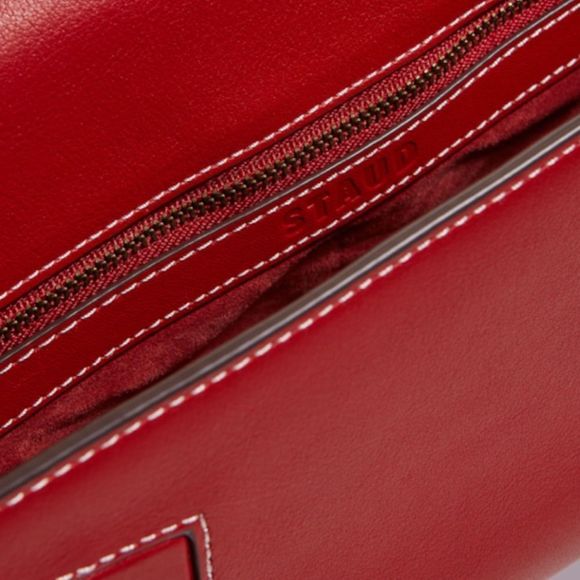 STAUD | Acute Flap Leather Shoulder Scarlet - Picture 7 of 8